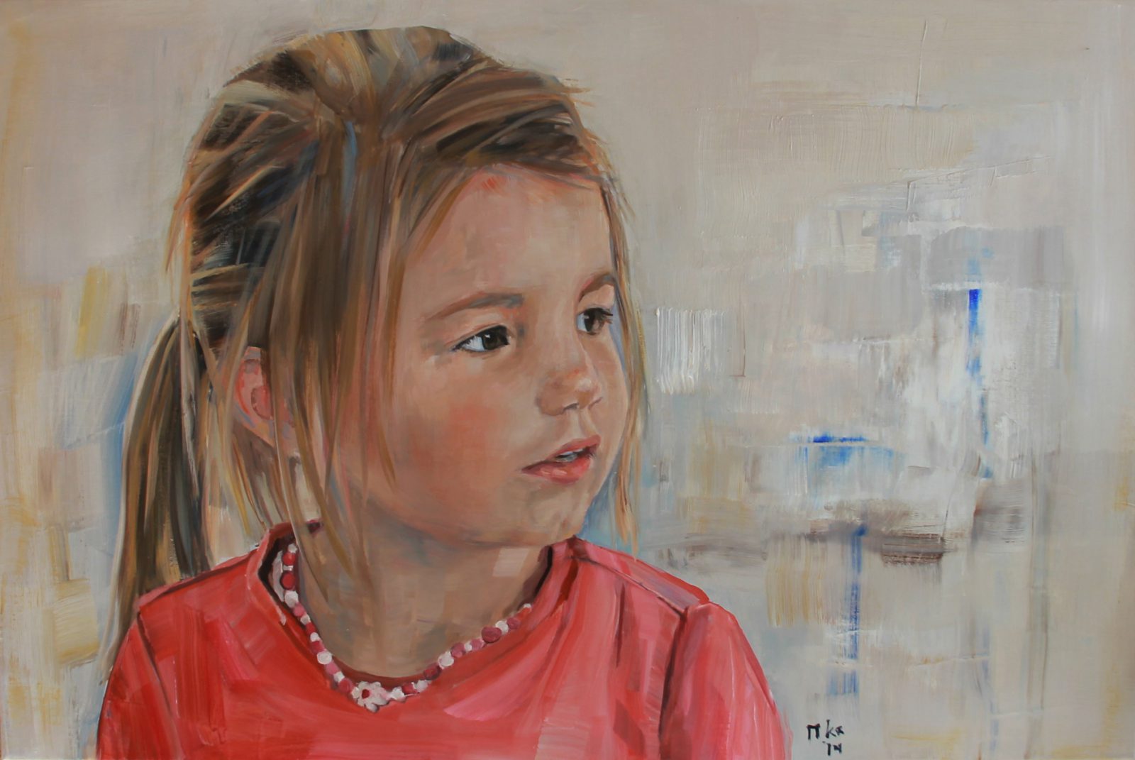 portretschilderij van meisje